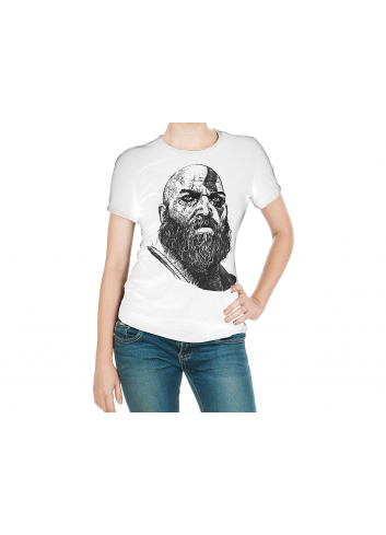 Kratos Portrait 02 Women's White T-Shirt