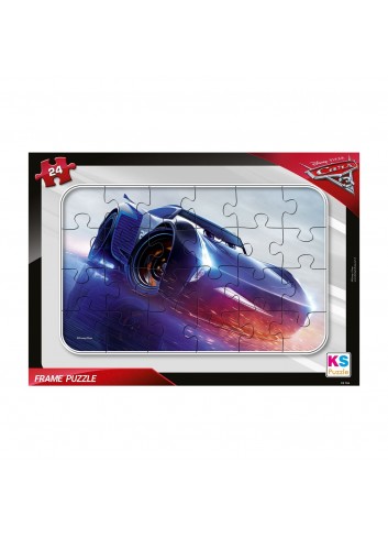 KS Games Cars 24 Pieces Frame Puzzle - Blue - CR707