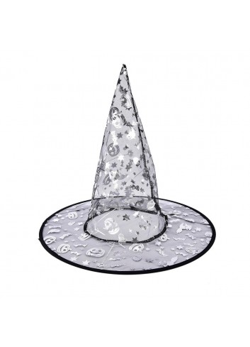 Gümüş Renk Cadı Şapkası